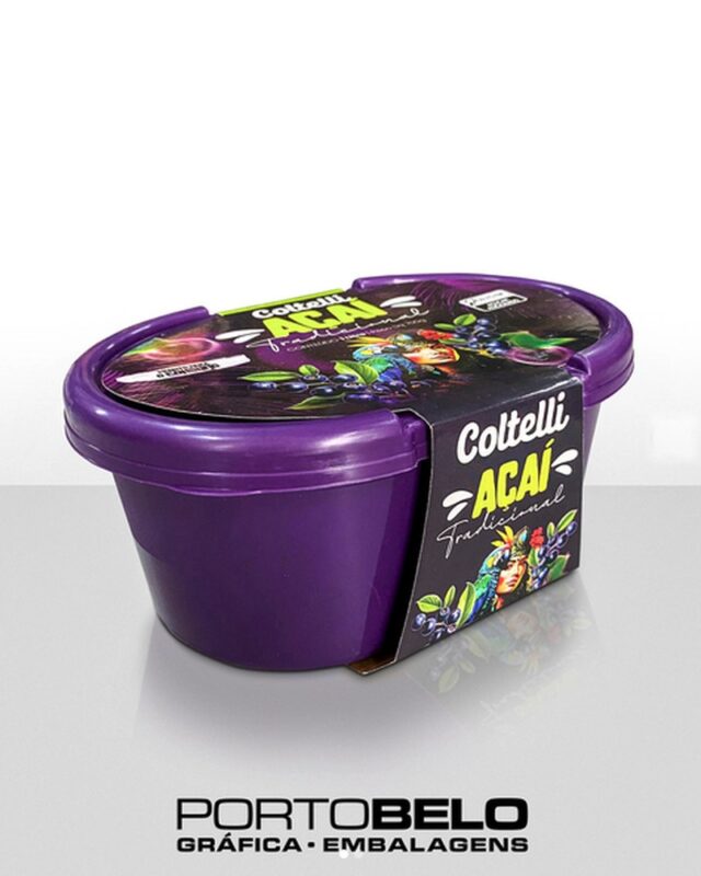 Cinta personalizada para pote de açaí - Gráfica Porto Belo